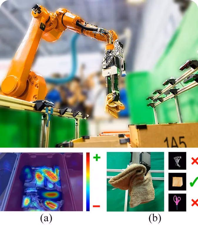 Robot nhận dạng và nhặt các đối tượng bằng cách khớp với hình ảnh tham chiếu