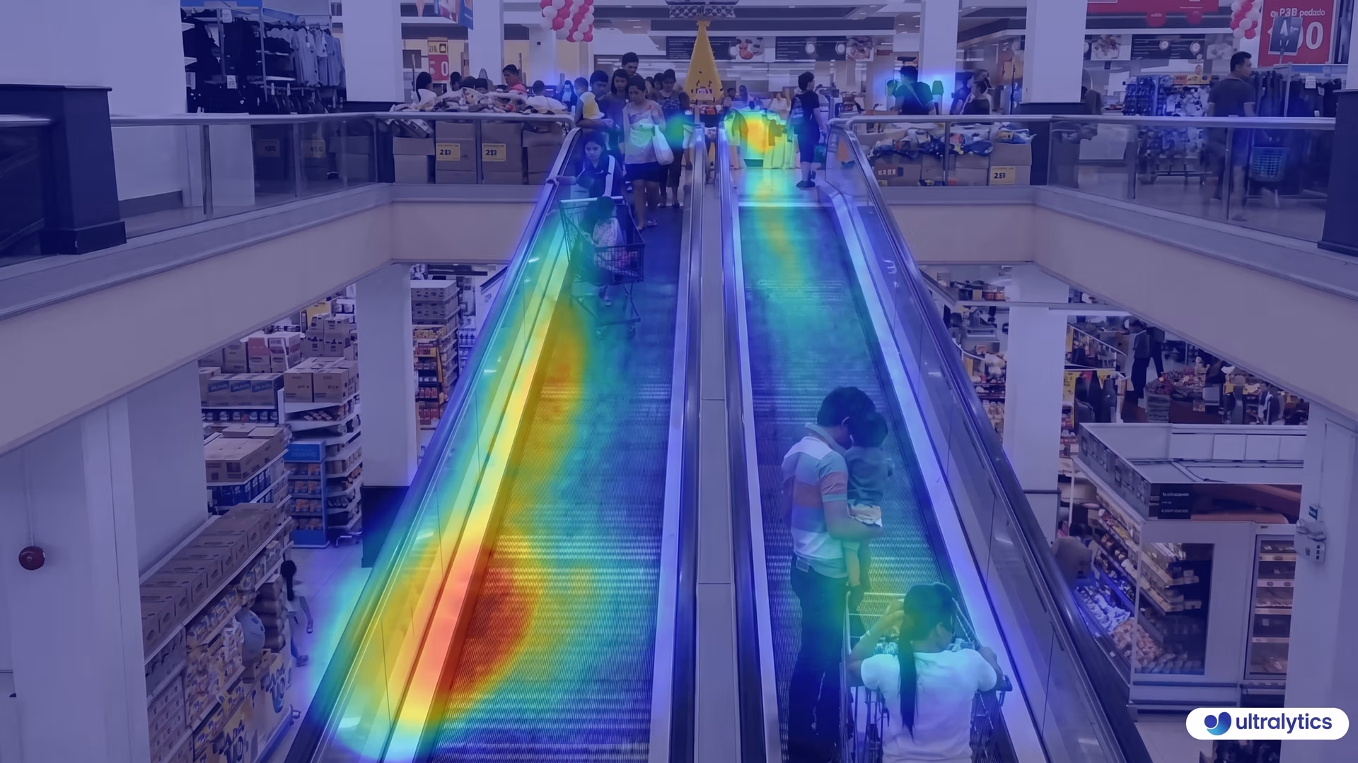 An example of a heatmap created for a retail store using Ultralytics YOLOv8