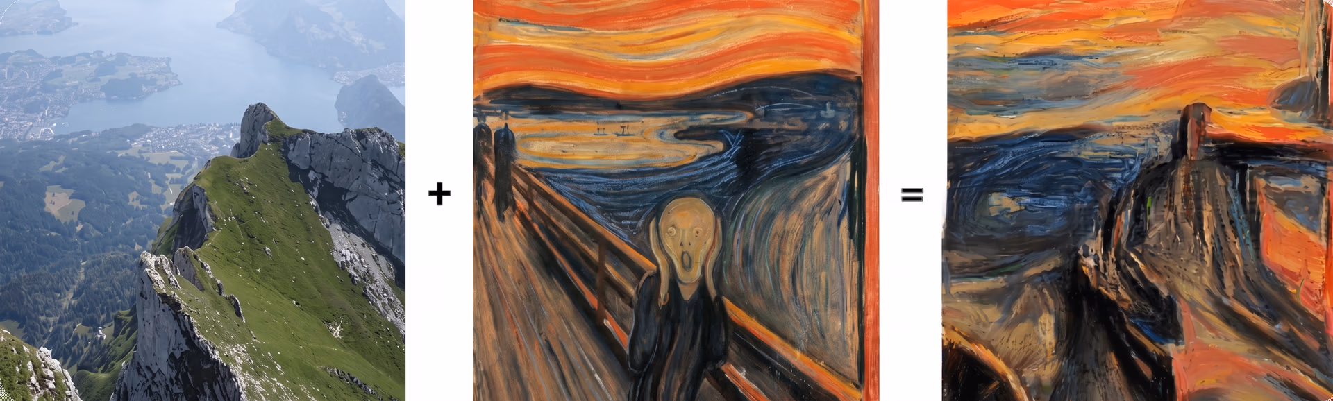 An example of artistic style transfer using transfer learning