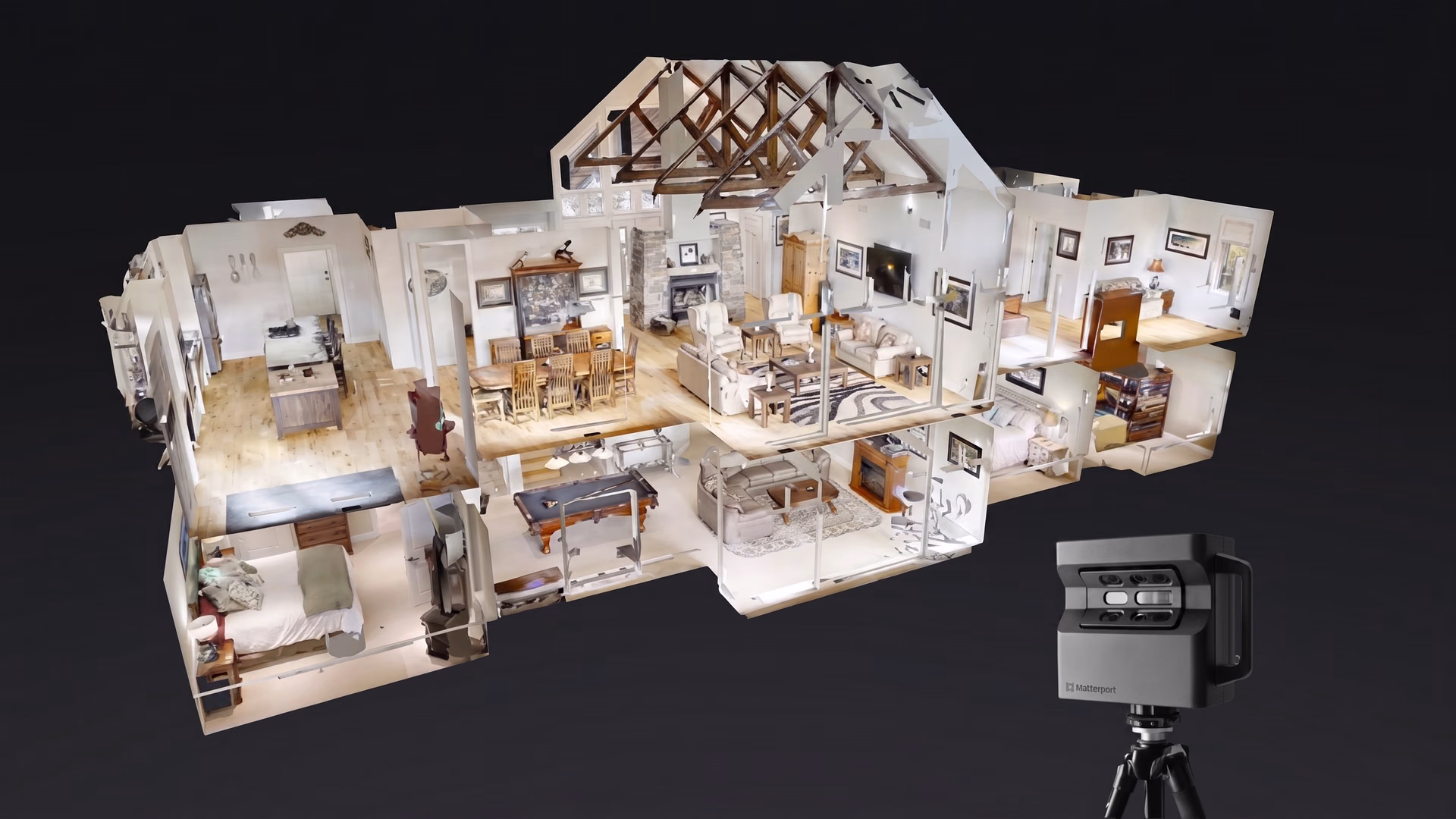 Eine 3D-Visualisierung einer Immobilie