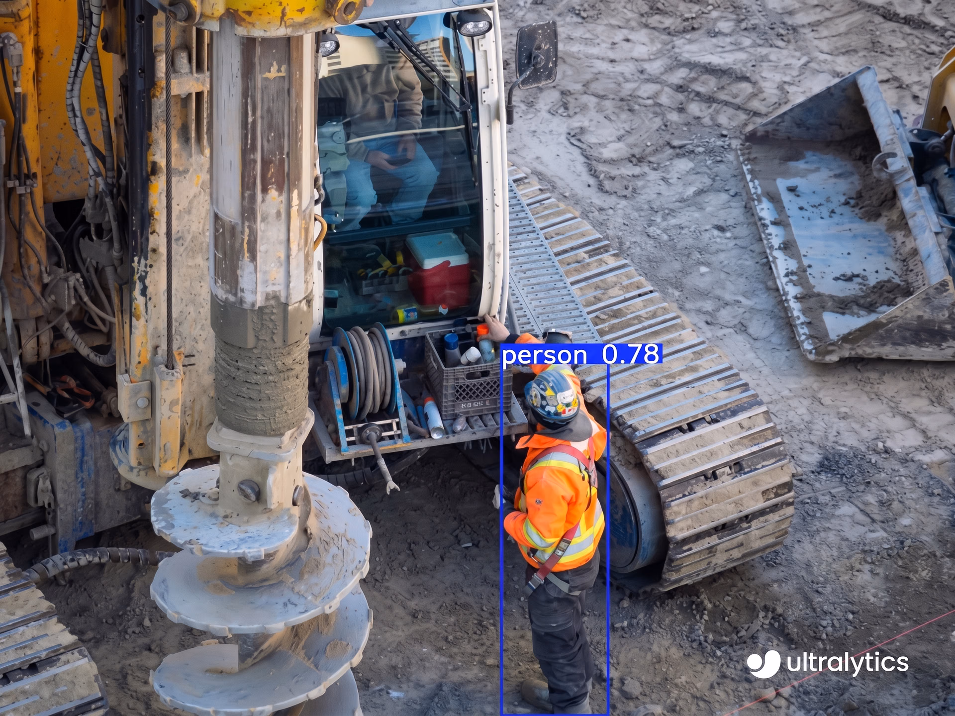 Using Ultralytics YOLO11 to detect a worker near heavy machinery
