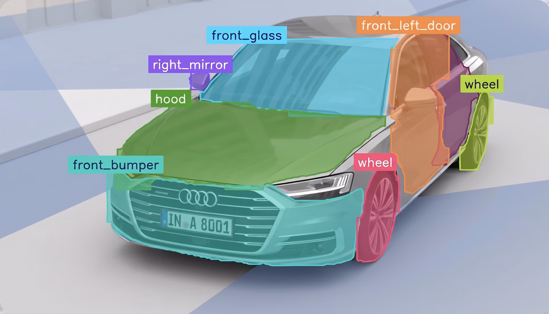 Car parts segmentation using YOLO11