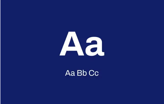 Ultralytics Typografie-Richtlinien weißer Text auf dunkelblauen Hintergründen