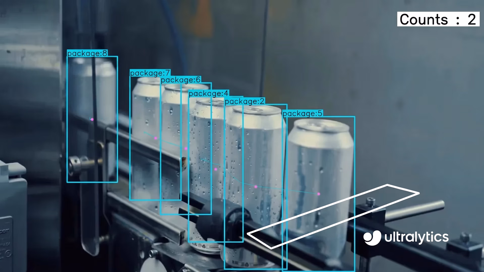 Using Ultralytics YOLO11 to detect and count products on an assembly line