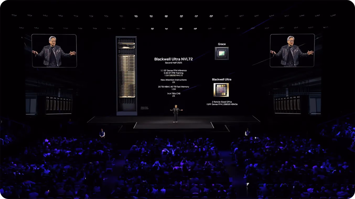 NVIDIA CEO Jensen Huang bei der Vorstellung von Blackwell Ultra