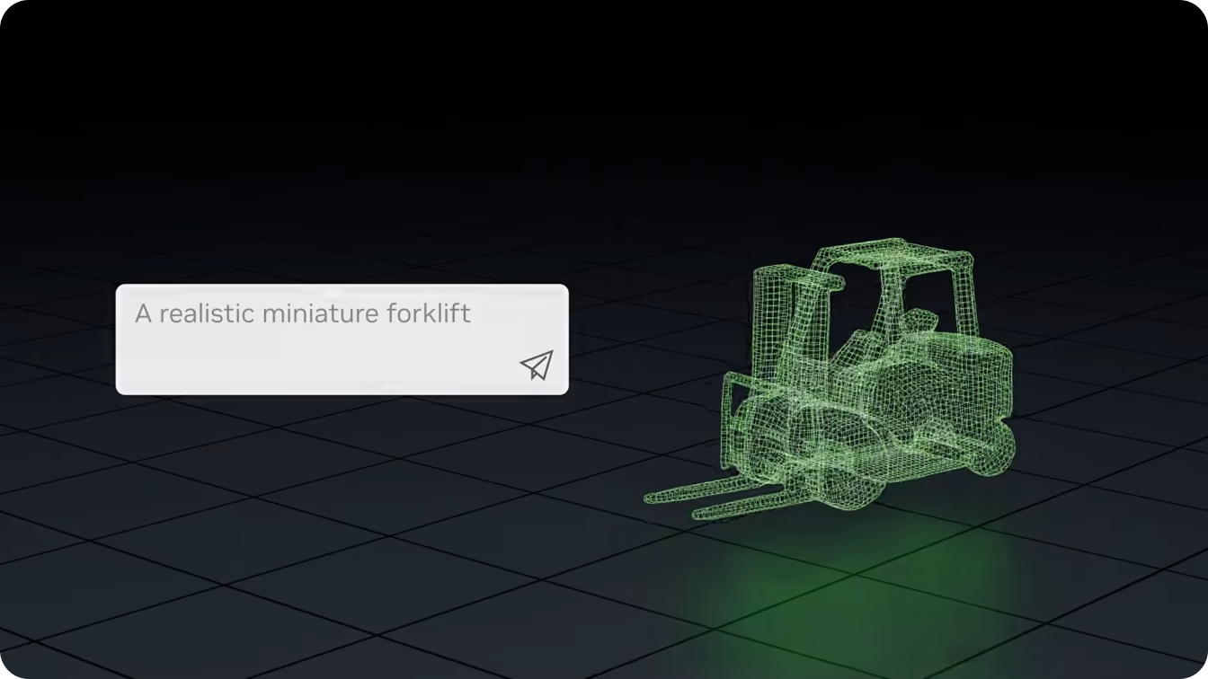 Edify 3D che genera asset sotto forma di quad mesh
