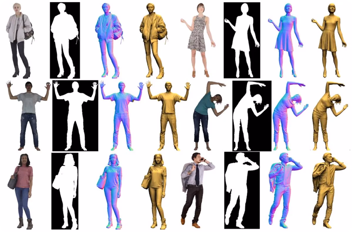 Un dataset sintetico con diverse pose umane e variazioni di illuminazione