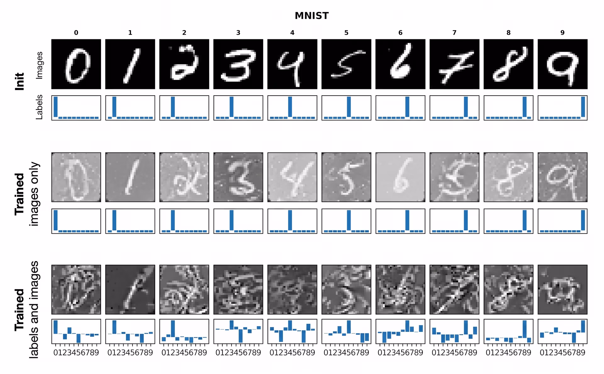 An example of dataset distillation