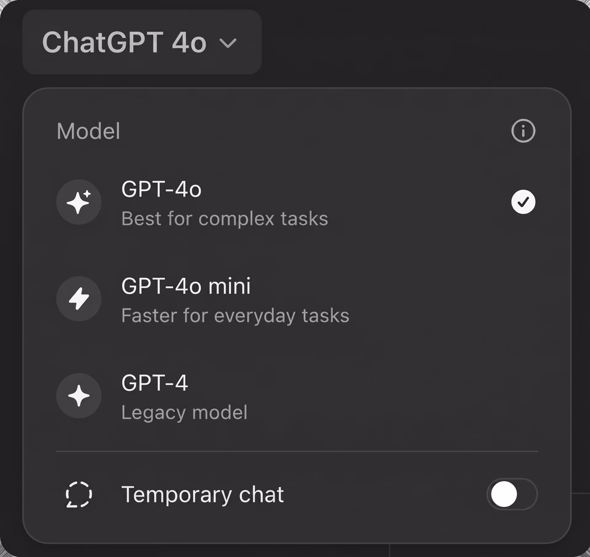 Tùy chọn model trong ChatGPT