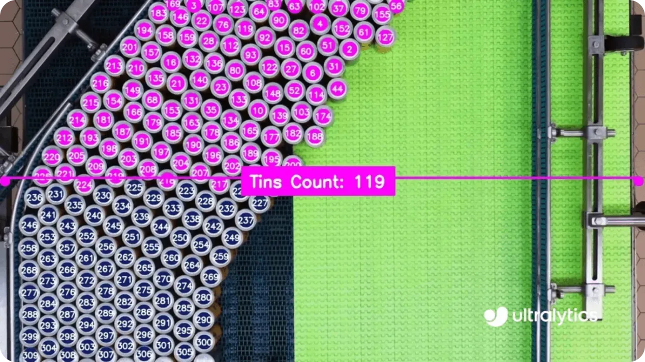 Using YOLO11 to count products on an assembly line