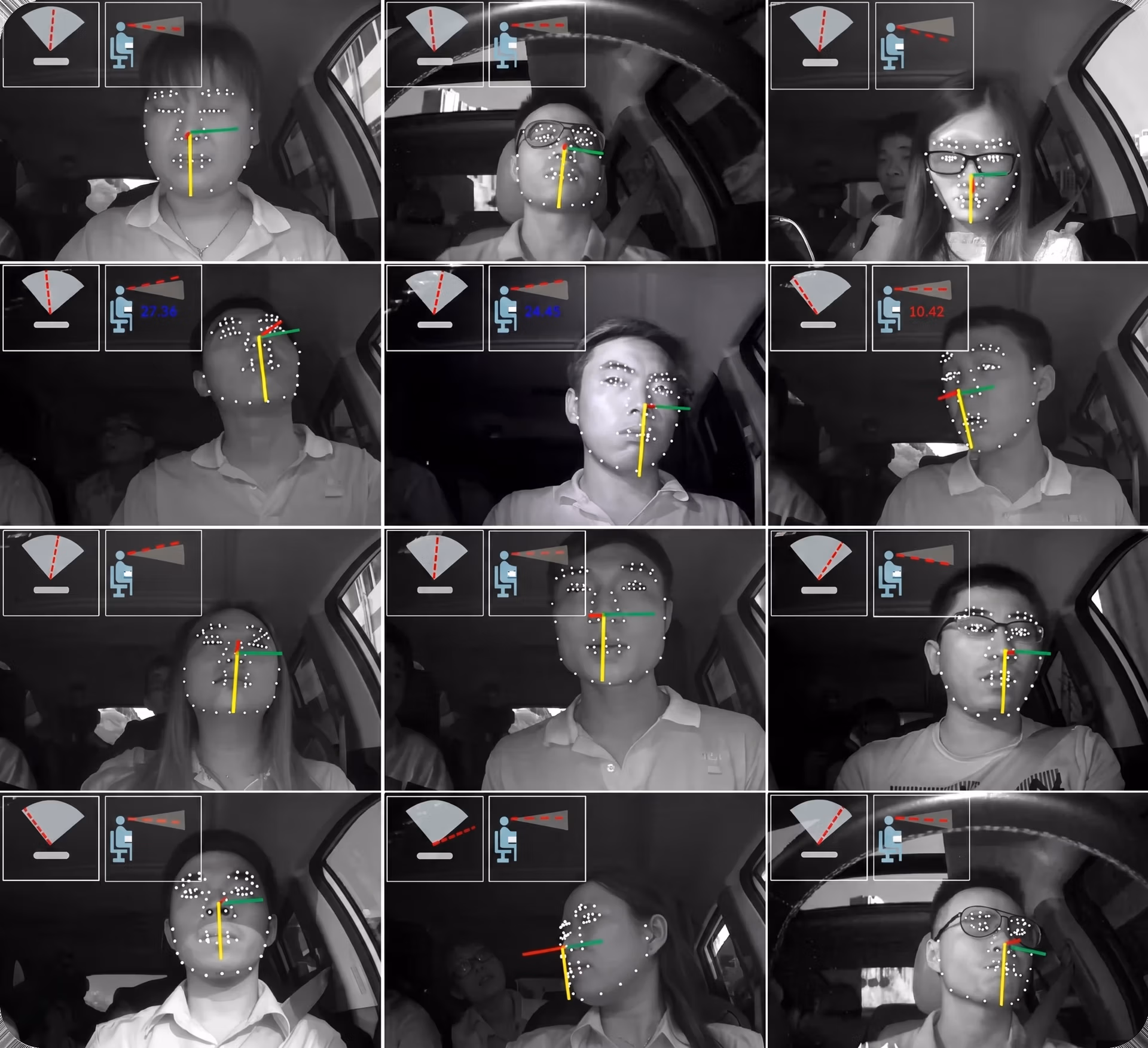 A driver attention monitoring system in action