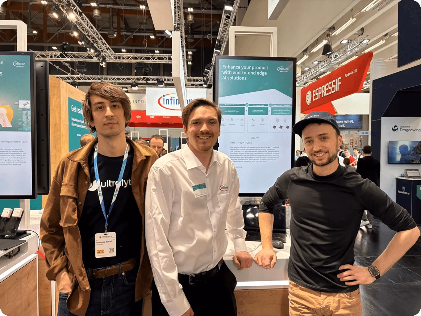 Ultralytics presso lo stand di Infineon Technologies