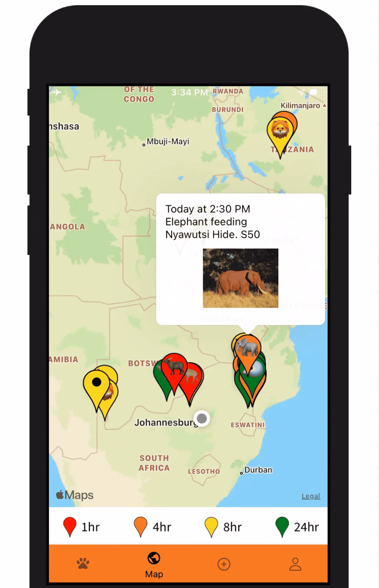App di Latest Sightings
