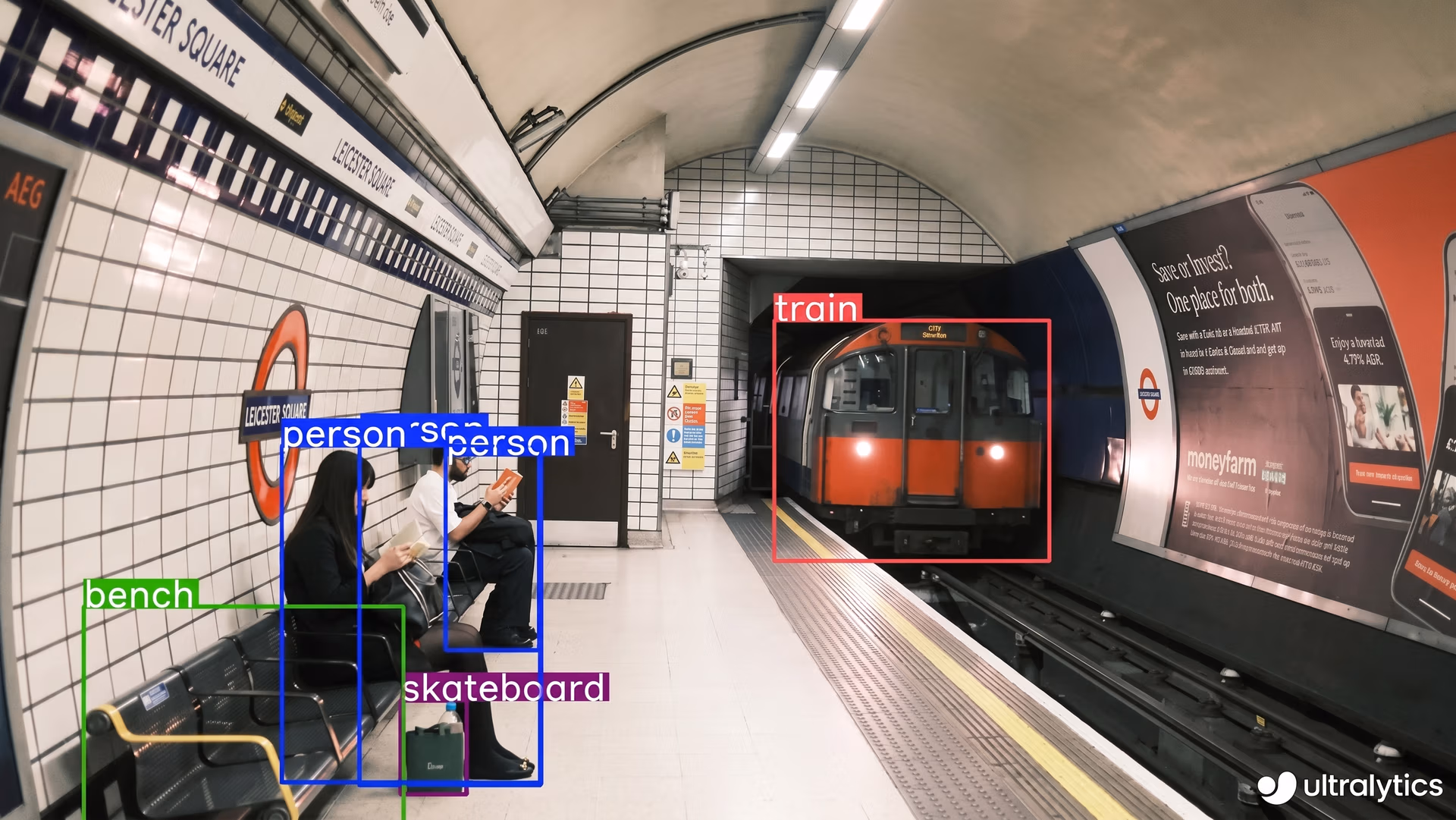Ultralytics YOLO11 monitoring public places like metro stations