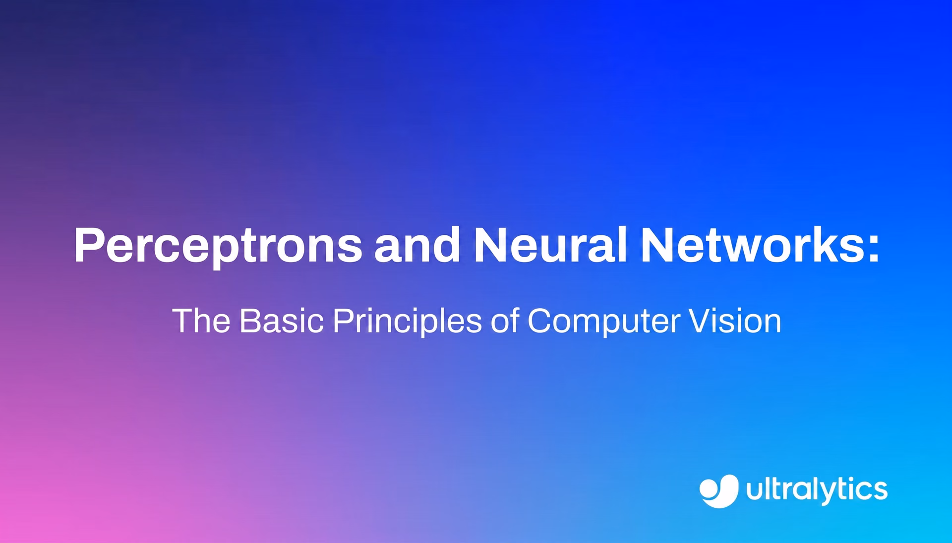 Perceptrones y redes neuronales en la visión artificial