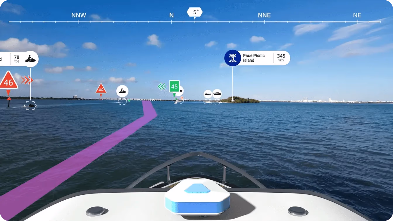 Eine Computer-Vision-fähige Kamera, die Objekte auf See erkennt