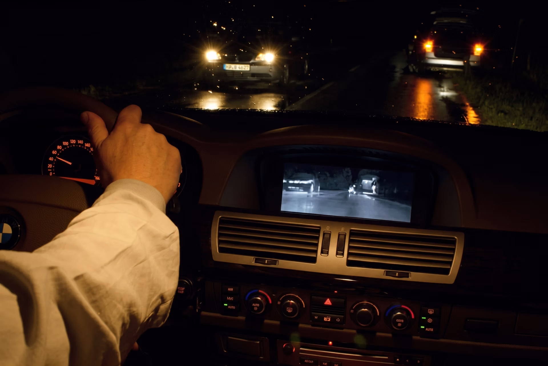 Night vision technology enhancing pedestrian detection at night