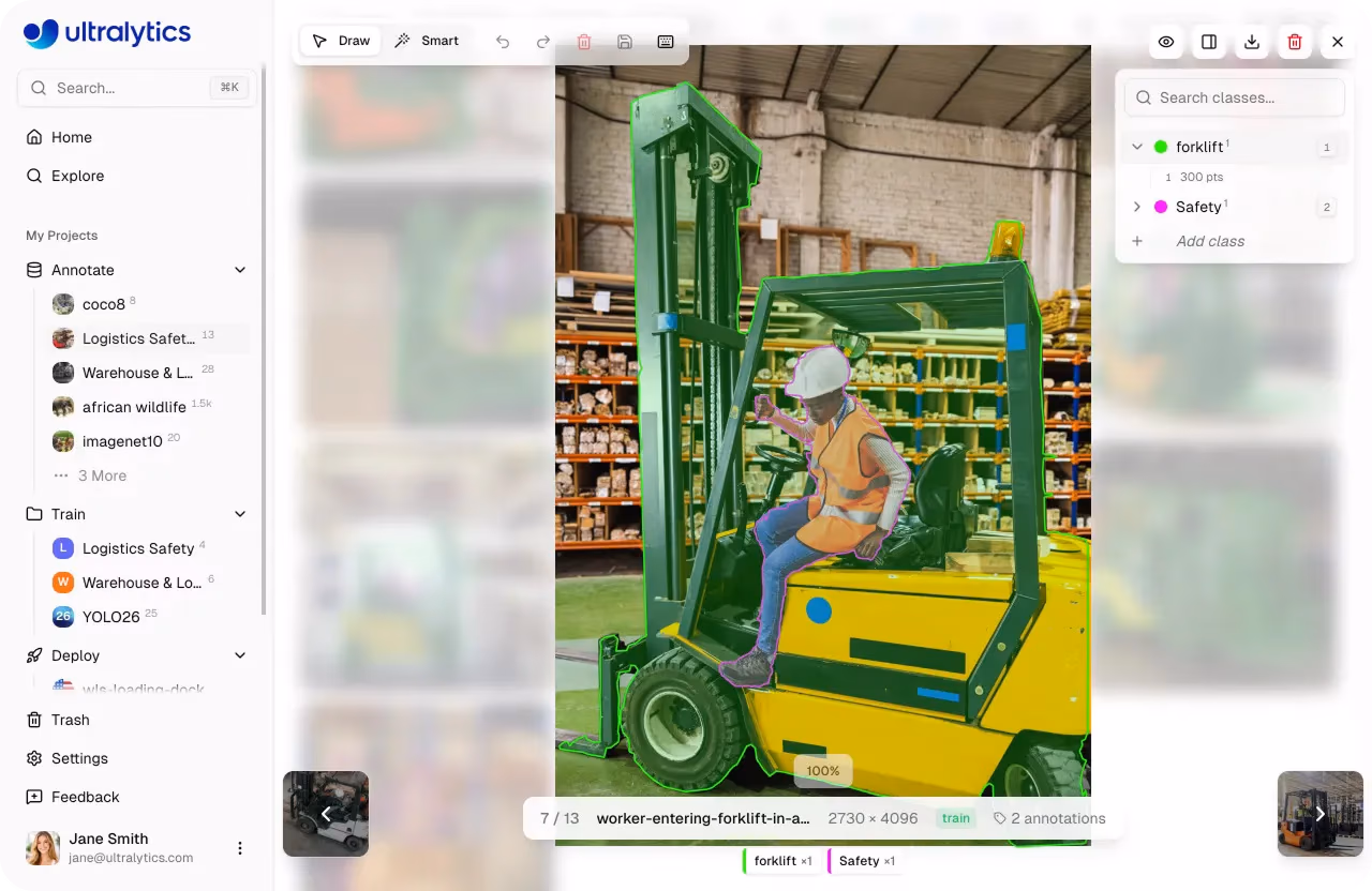 A look at annotation within Ultralytics Platform