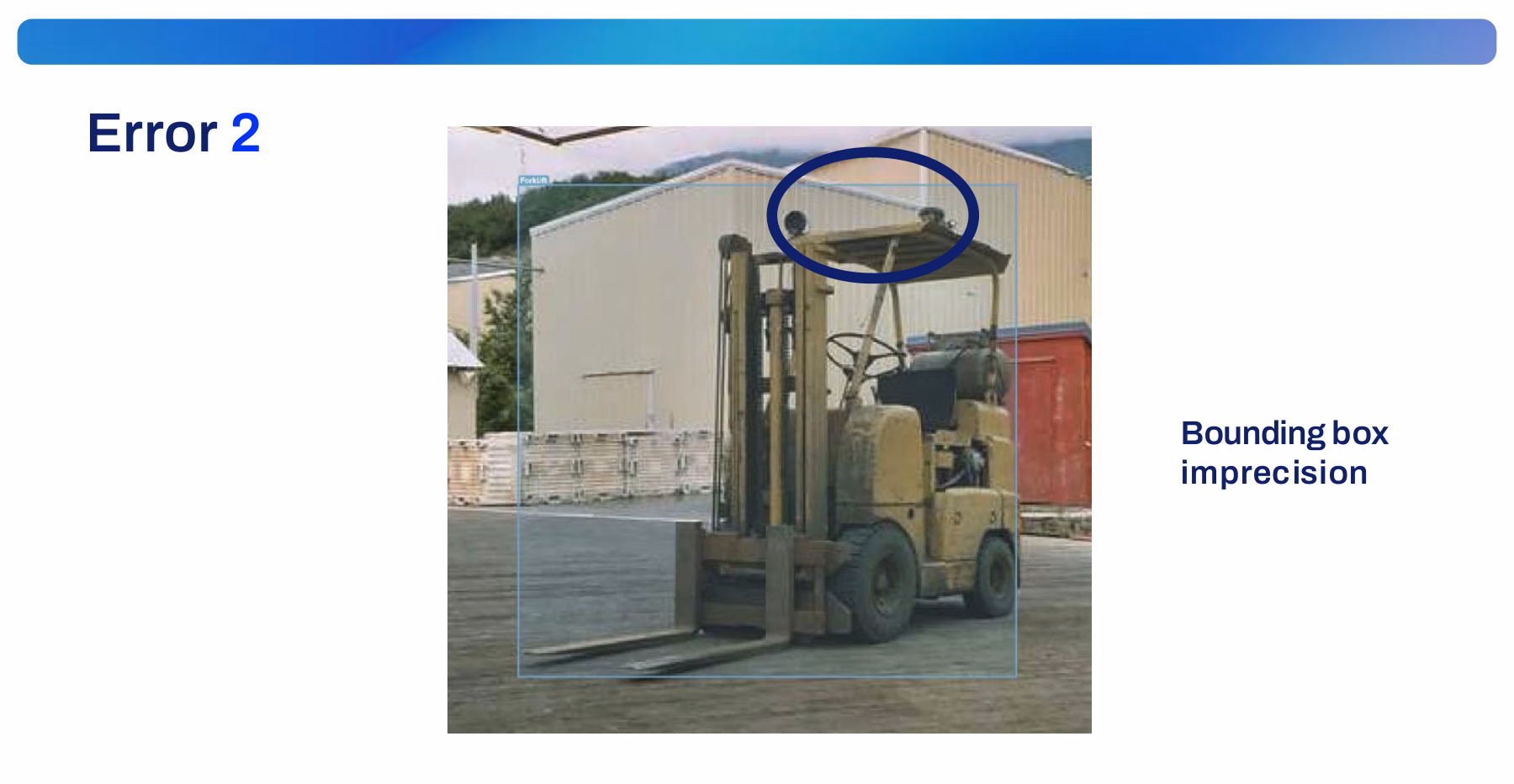 Annotation mistake: a loose bounding box that does not tightly enclose the object