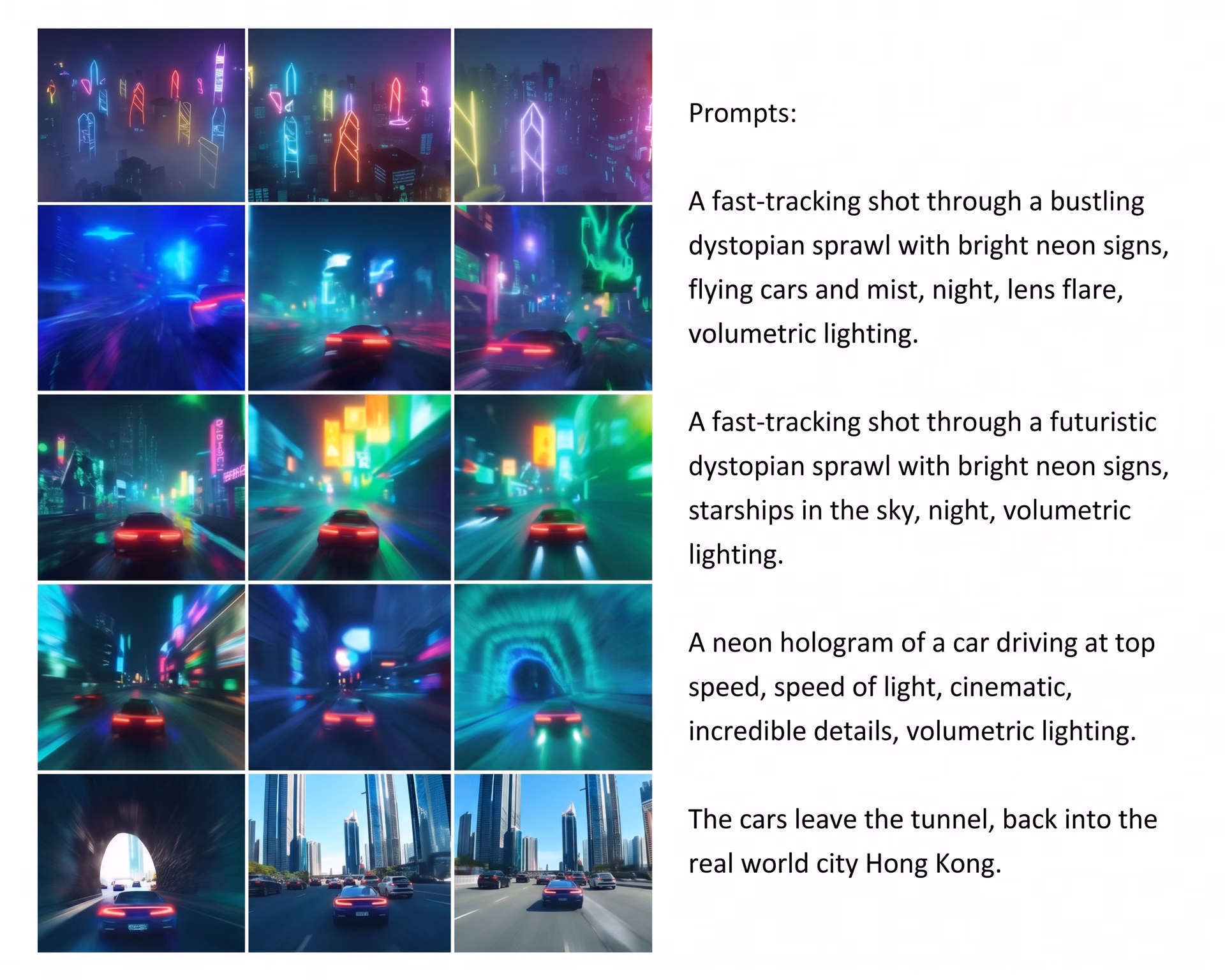 Frames aus dem längeren Veo-Video, das auf der Google 2024 I/O-Präsentation gezeigt wurde