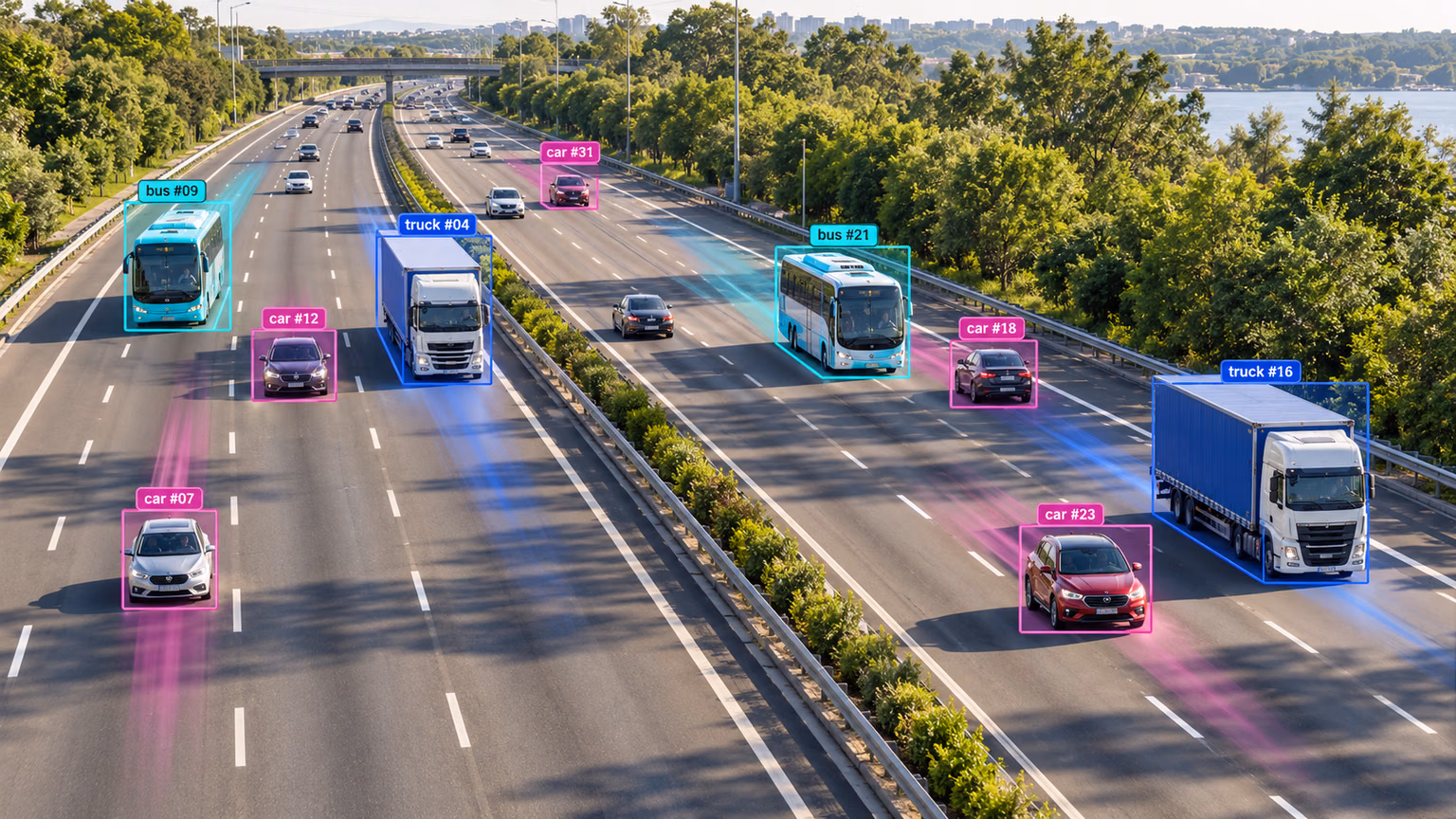 YOLO multi-object tracking with trajectory paths