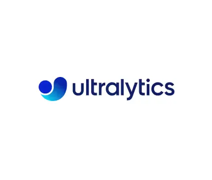 Ultralytics Logo auf weißem Hintergrund