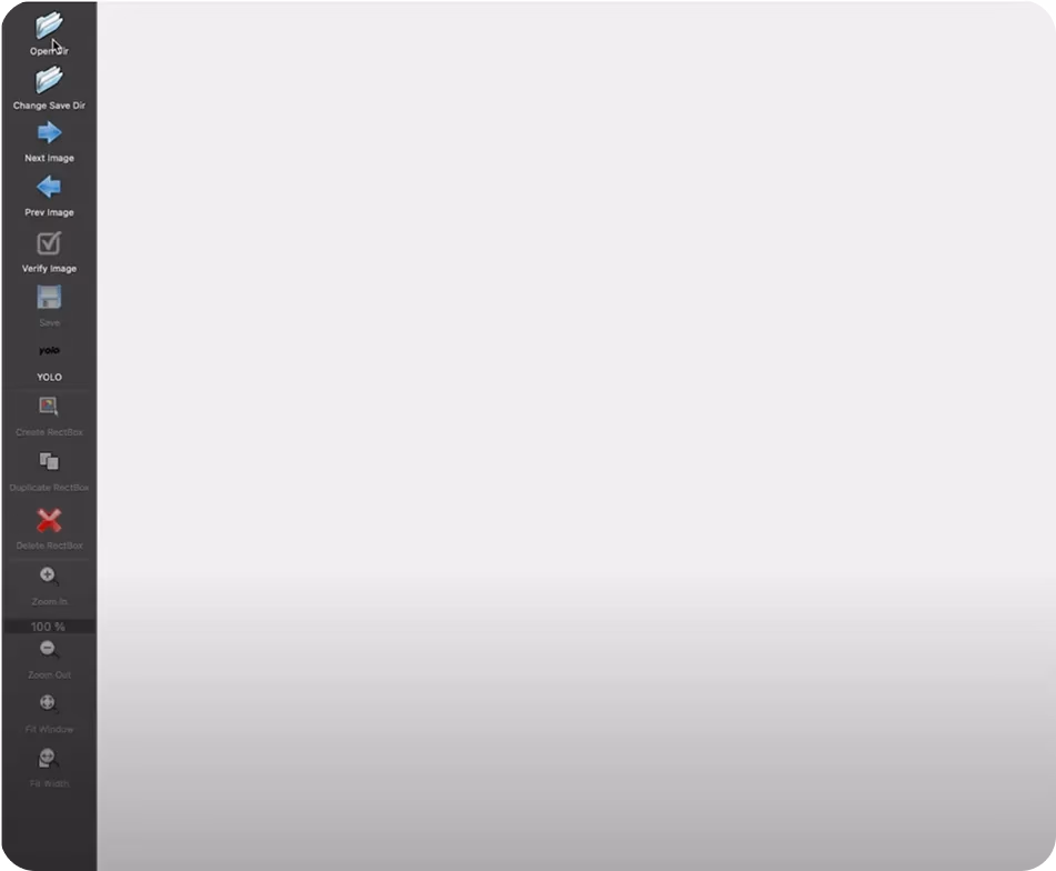 واجهة أداة LabelImg