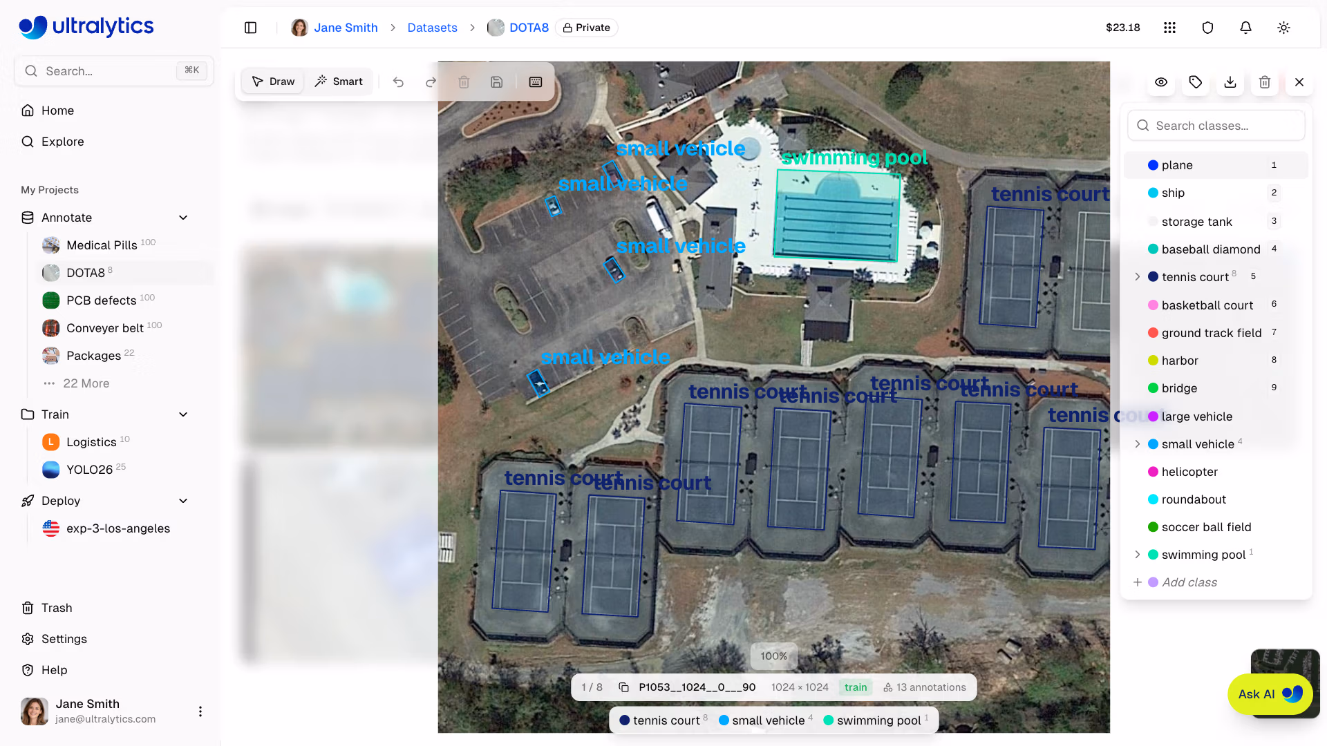 Ultralytics Platform Annotate Obb Rotated Box