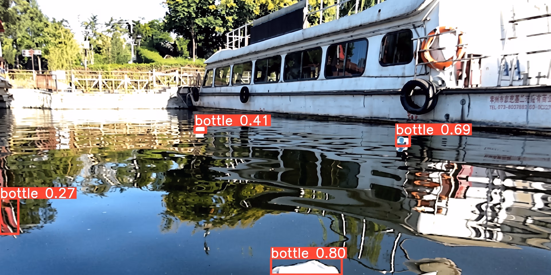 Using vision AI to detect floating plastic waste