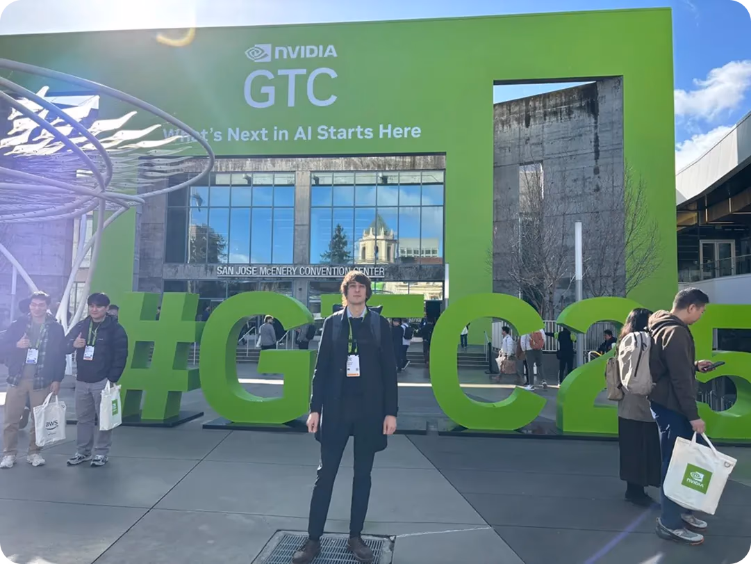Ultralytics ML Engineer Francesco Mattioli auf der NVIDIA GTC 2025